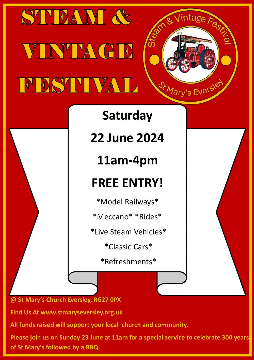 Steam and Vintage Festival Poster
